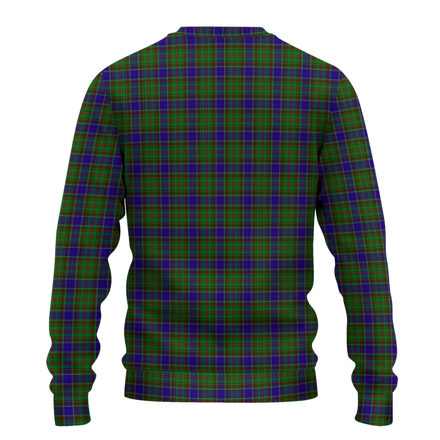 Adam Tartan Knitted Sweater with Family Crest - Tartanvibesclothing