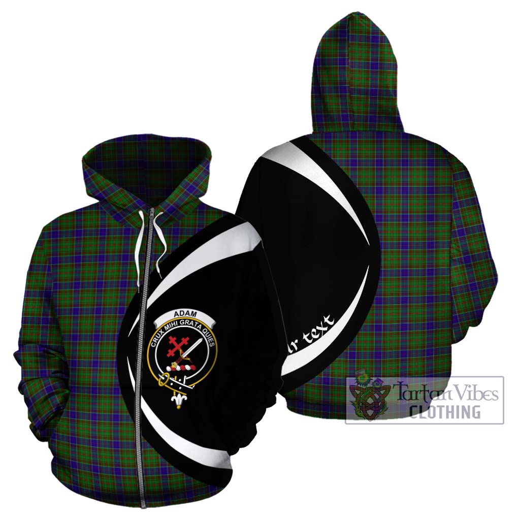 Tartan Vibes Clothing Adam Tartan Hoodie with Family Crest Circle Style