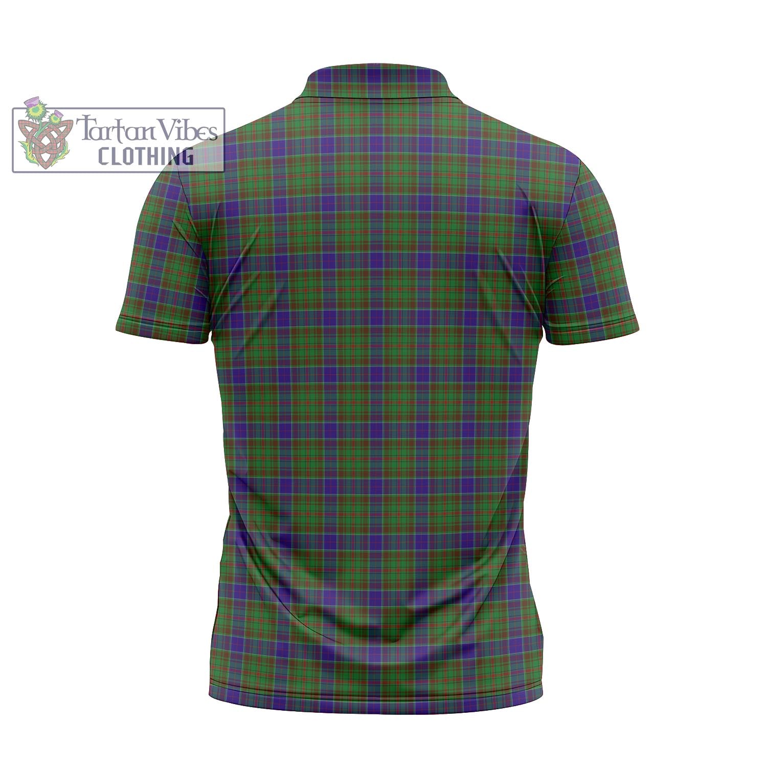 Tartan Vibes Clothing Adam Tartan Zipper Polo Shirt with Family Crest