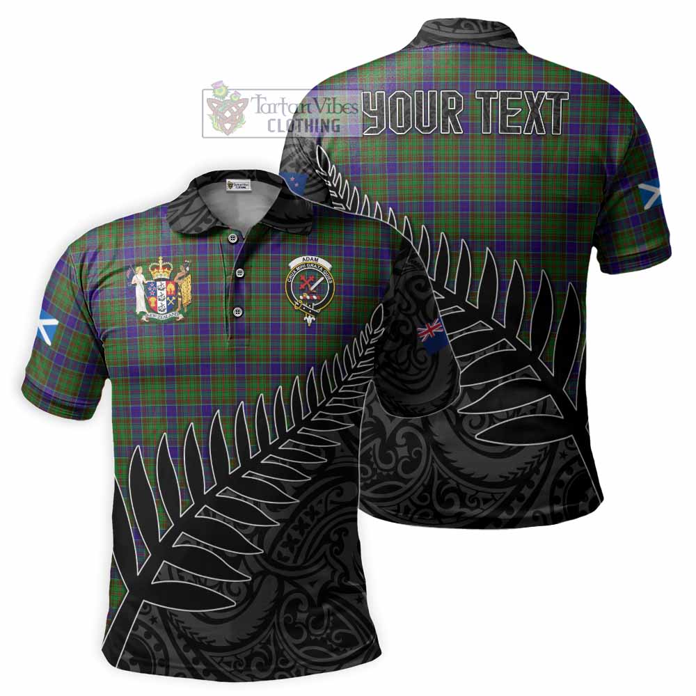 Adam Crest Tartan Polo Shirt with New Zealand Silver Fern Half Style