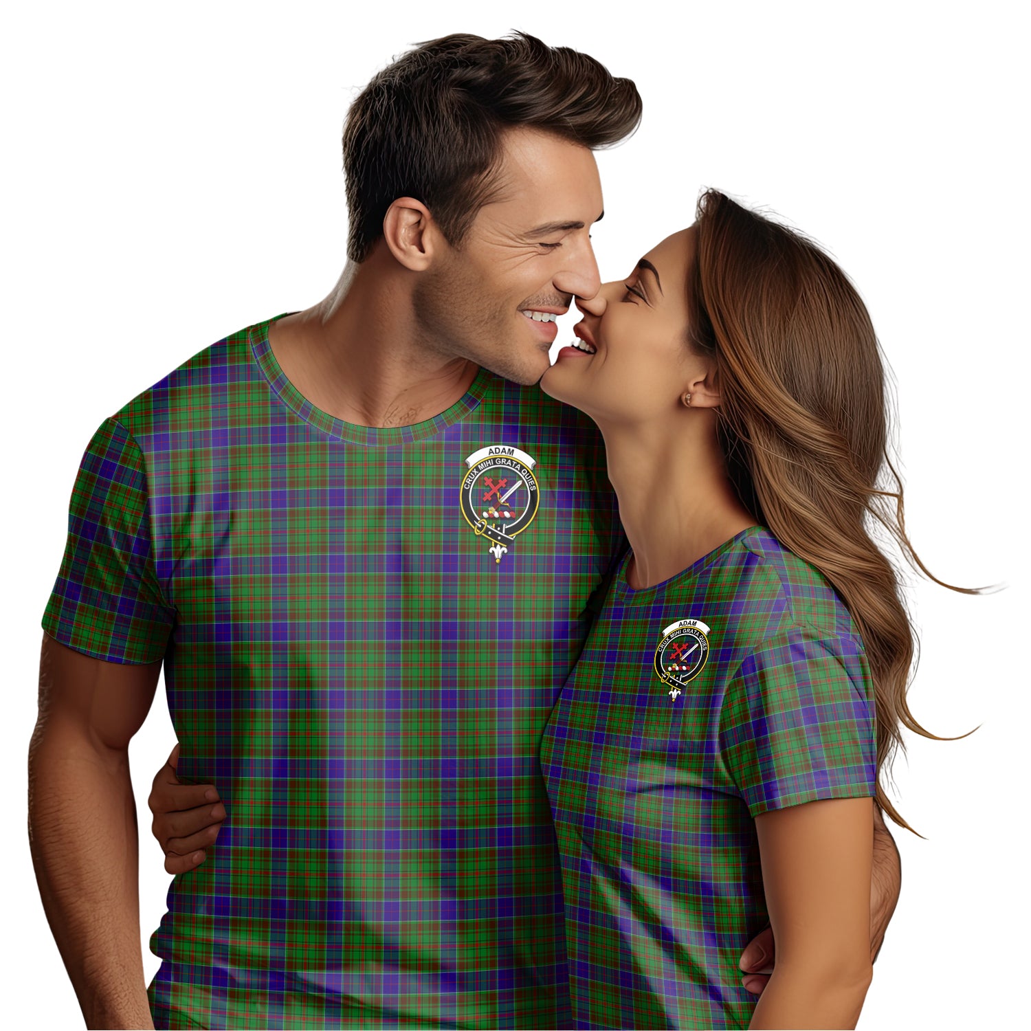 Adam Tartan T-Shirt with Family Crest - Tartan Vibes Clothing