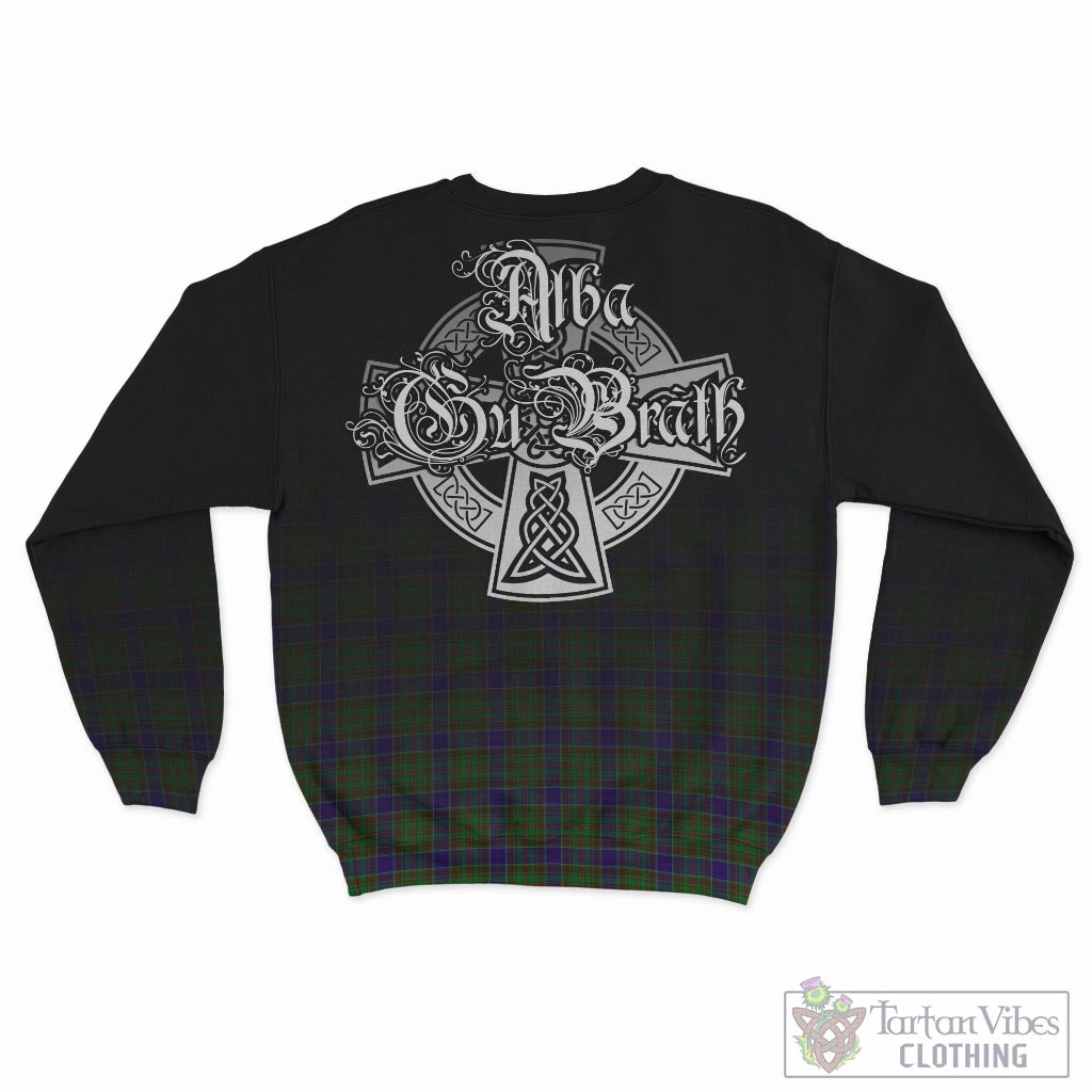 Tartan Vibes Clothing Adam Tartan Sweatshirt Featuring Alba Gu Brath Family Crest Celtic Inspired