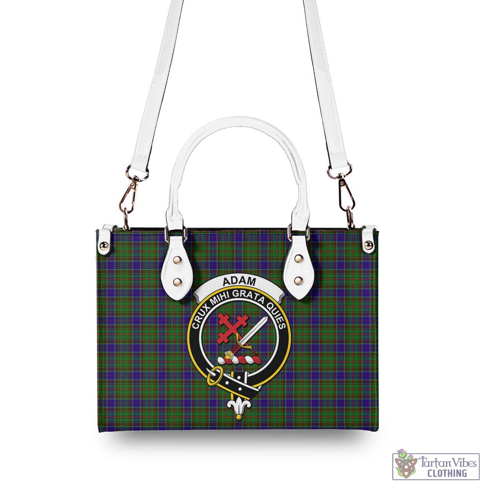 Tartan Vibes Clothing Adam Tartan Luxury Leather Handbags with Family Crest