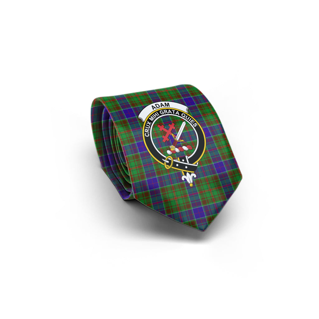 Adam Tartan Classic Necktie with Family Crest - Tartan Vibes Clothing