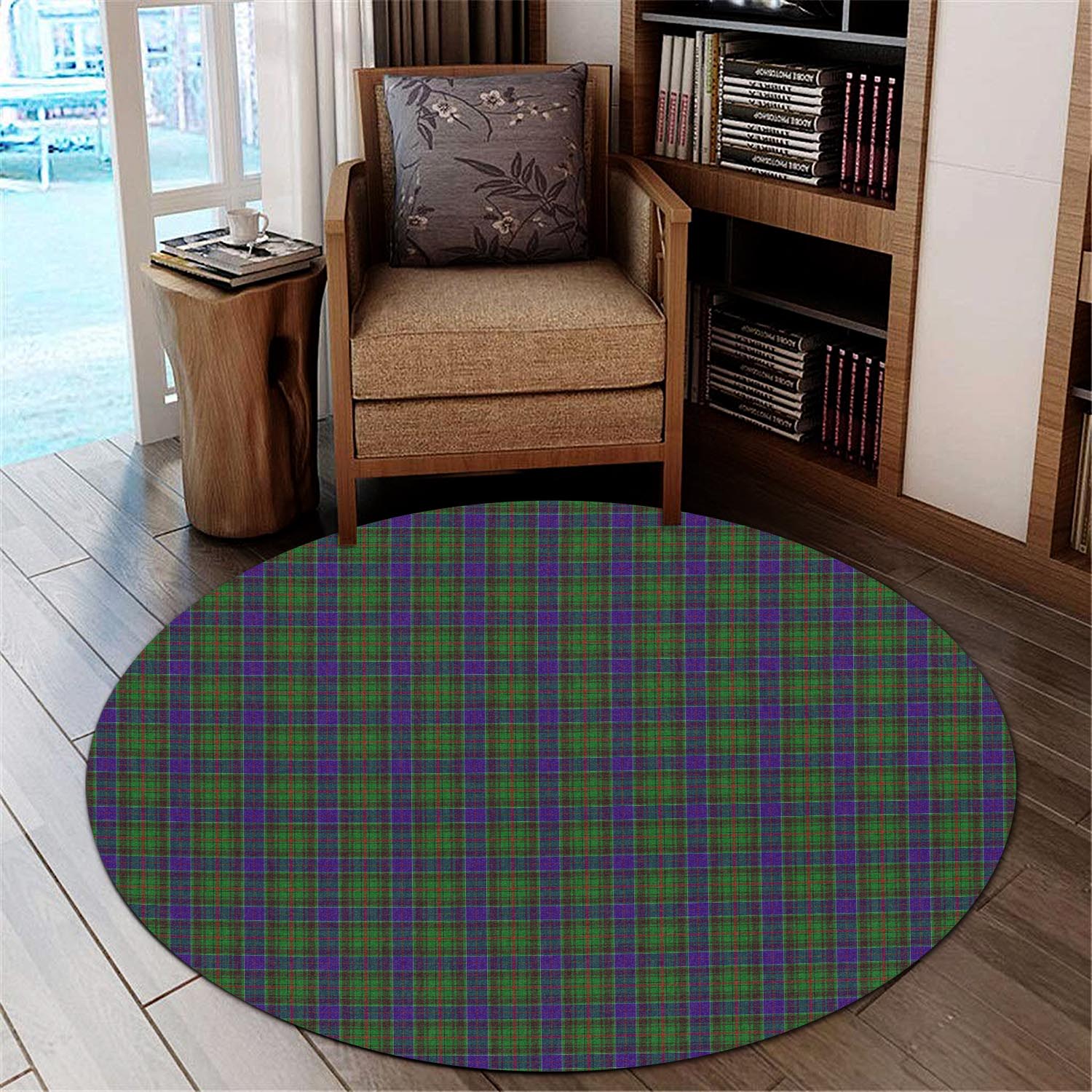 Adam Tartan Round Rug - Tartanvibesclothing