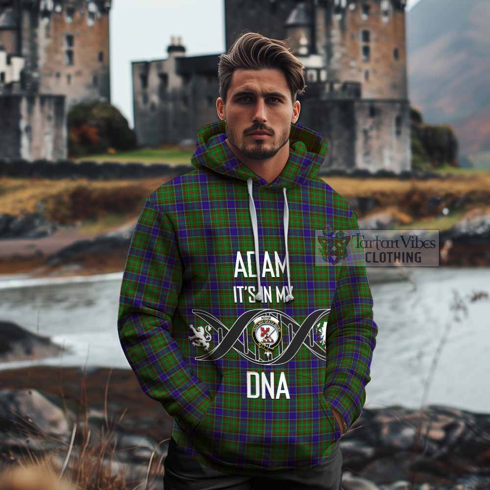 Tartan Vibes Clothing Adam Tartan Cotton Hoodie with Family Crest DNA In Me Style