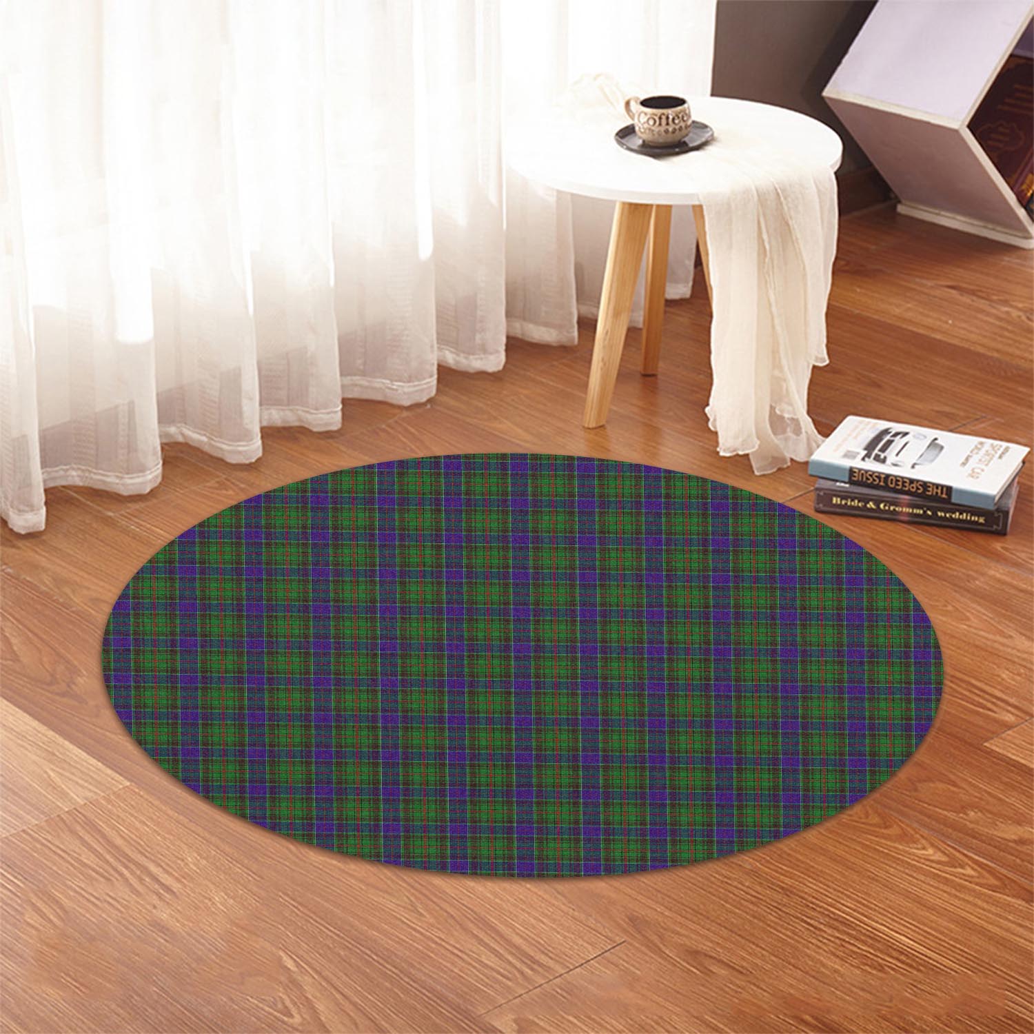 Adam Tartan Round Rug - Tartanvibesclothing