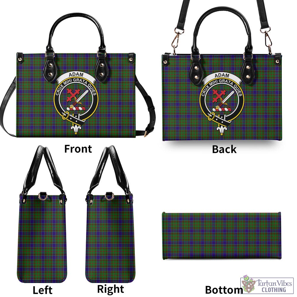 Tartan Vibes Clothing Adam Tartan Luxury Leather Handbags with Family Crest