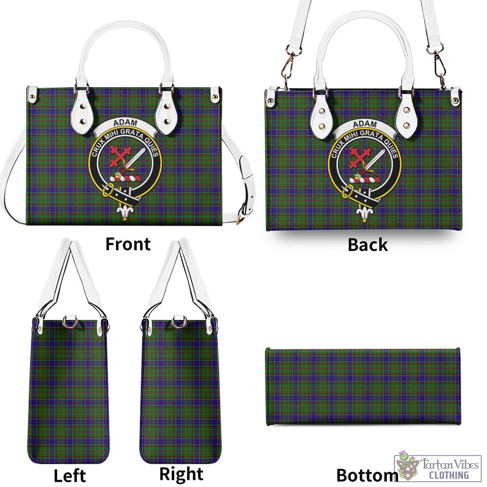 Tartan Vibes Clothing Adam Tartan Luxury Leather Handbags with Family Crest