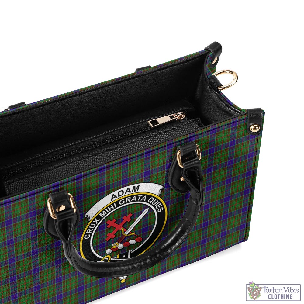 Tartan Vibes Clothing Adam Tartan Luxury Leather Handbags with Family Crest