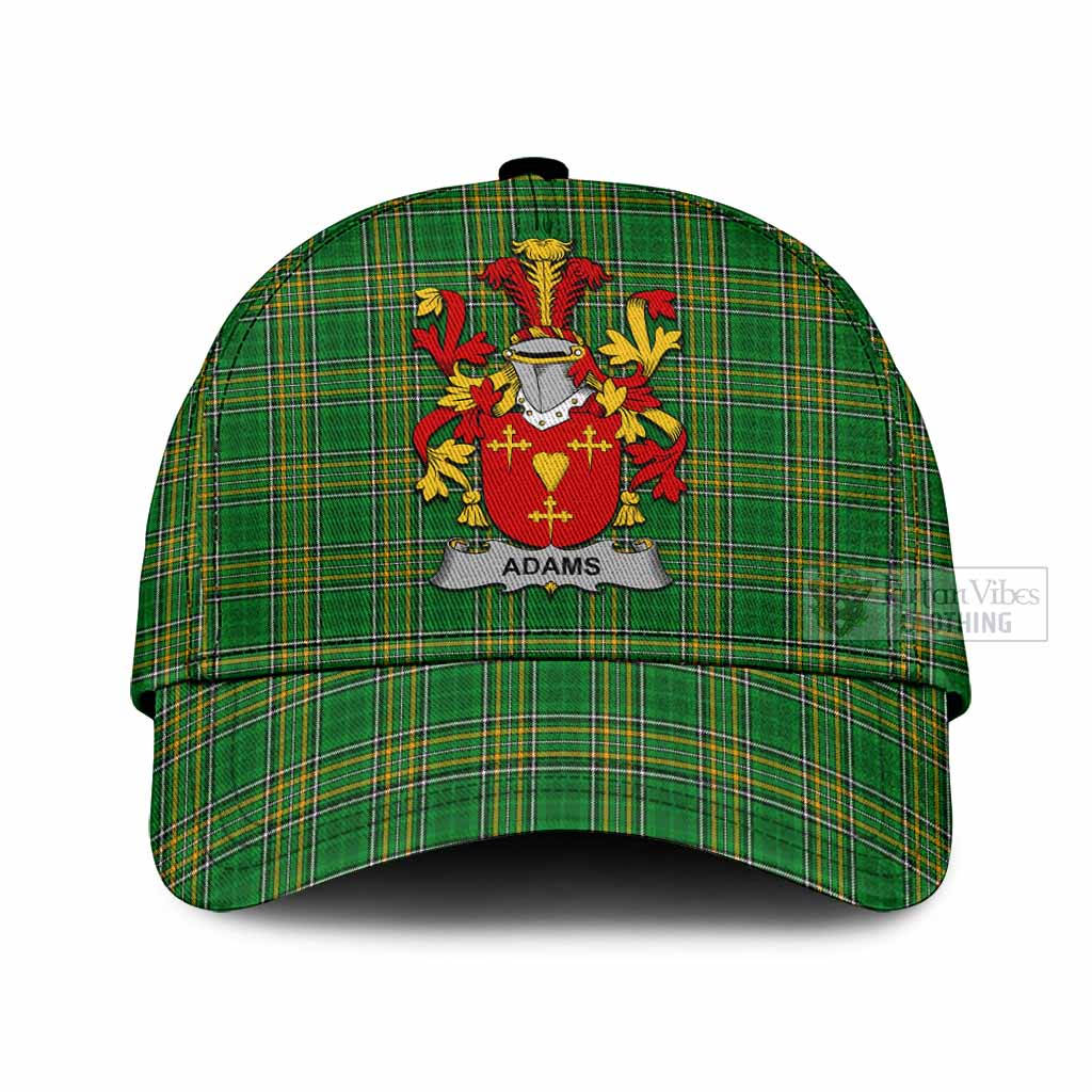 Tartan Vibes Clothing Adams Irish Clan Tartan Classic Cap with Coat of Arms