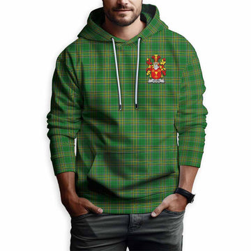 Adams Irish Clan Tartan Hoodie with Coat of Arms