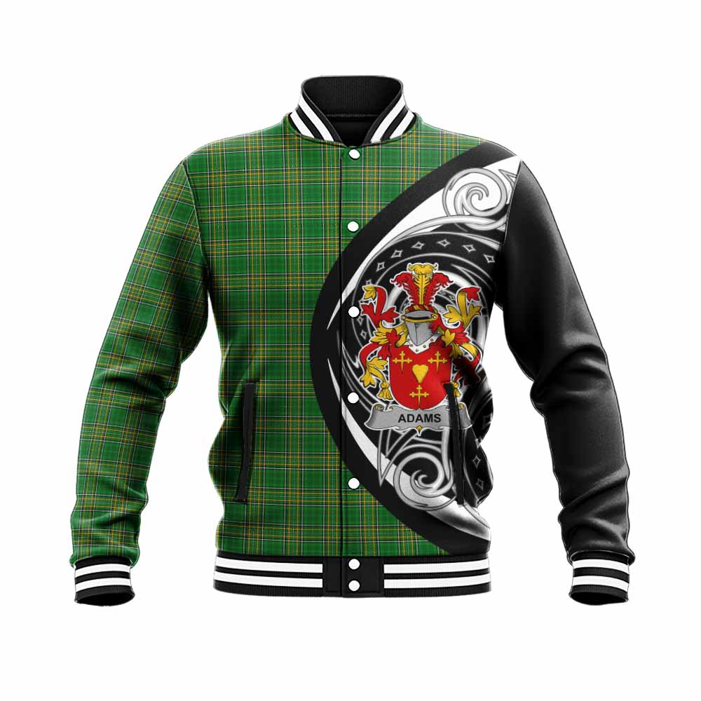 Adams Irish Clan Baseball Jacket Celtic Circle Style Unisex - Tartan Vibes Clothing