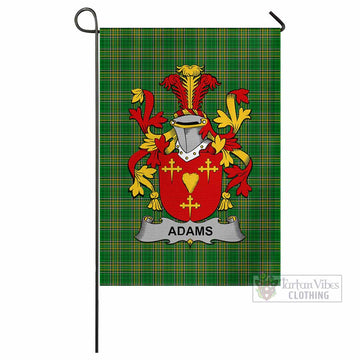 Adams Irish Clan Tartan Flag with Coat of Arms