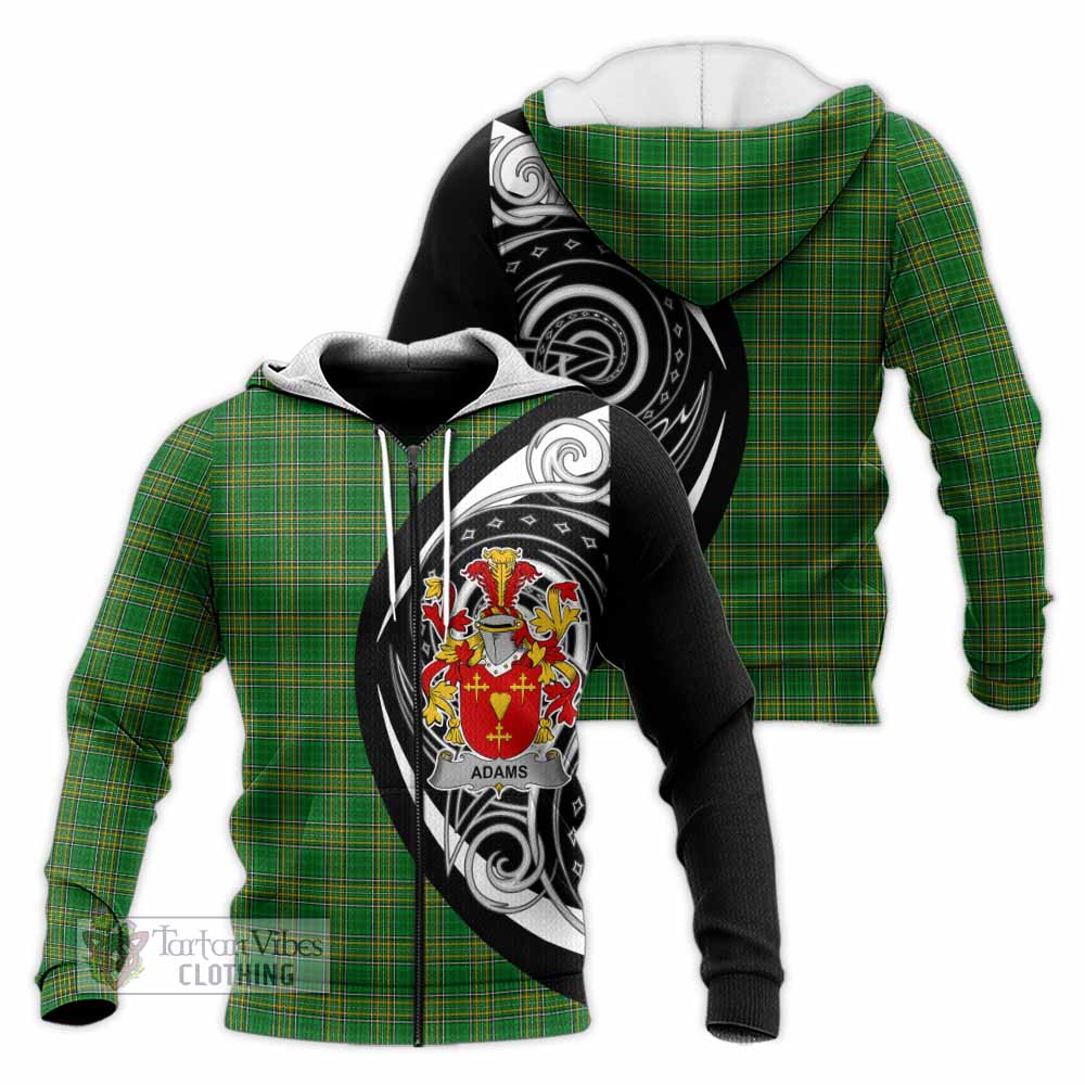 Adams Irish Clan Knitted Hoodie Celtic Circle Style Unisex Knitted Zip Hoodie - Tartan Vibes Clothing