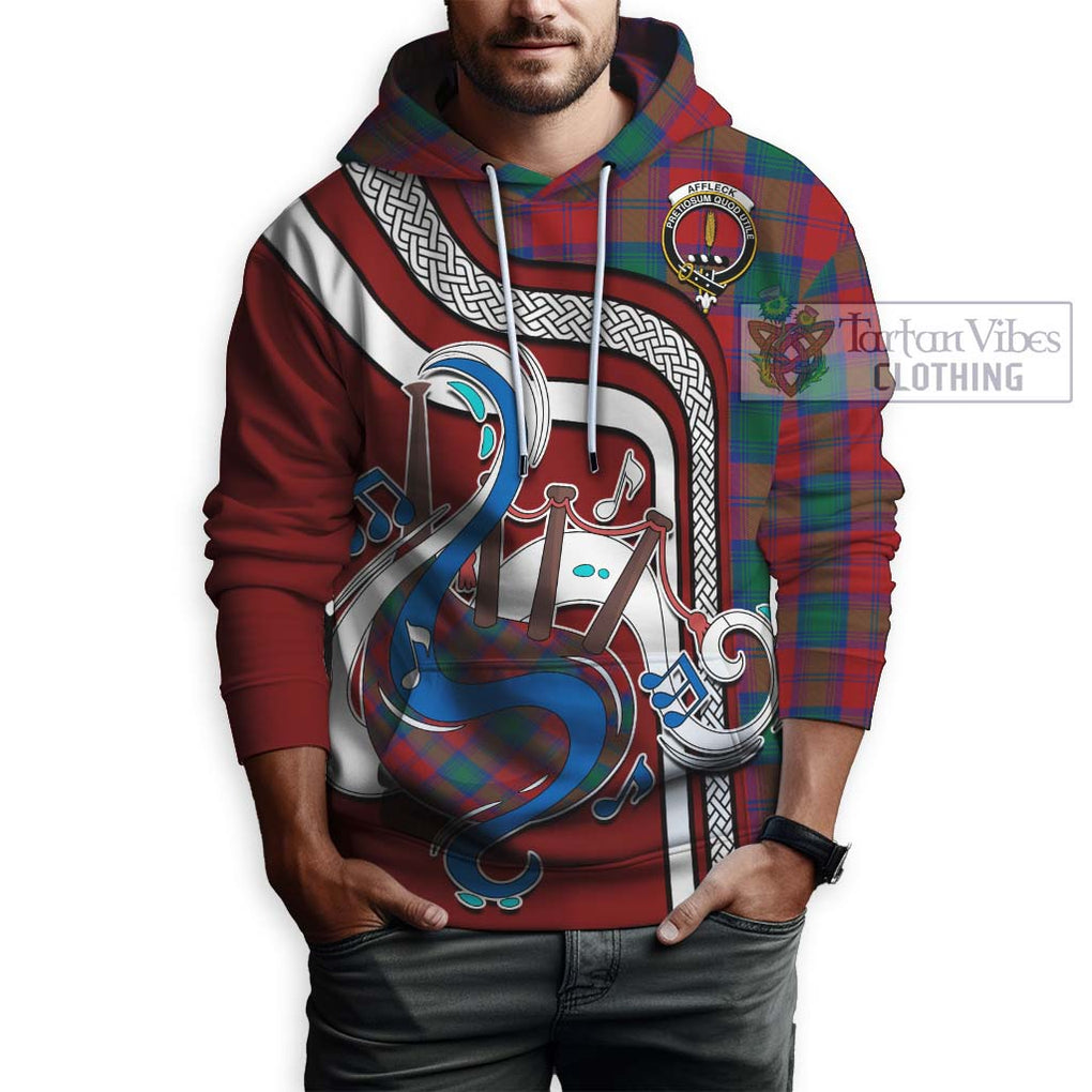 Affleck Tartan Hoodie with Epic Bagpipe Style Zip Hoodie - Tartanvibesclothing Shop