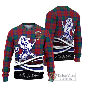 Affleck Tartan Ugly Sweater with Alba Gu Brath Regal Lion Emblem