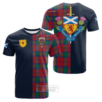 Affleck Tartan Cotton T-shirt with Scottish Lion Royal Arm Half Style