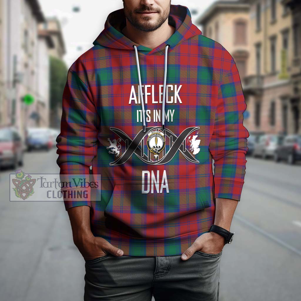 Tartan Vibes Clothing Affleck Tartan Hoodie with Family Crest DNA In Me Style