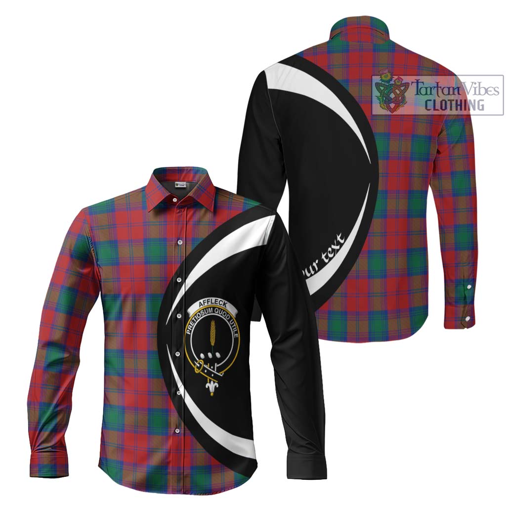 Tartan Vibes Clothing Affleck Tartan Long Sleeve Button Up with Family Crest Circle Style