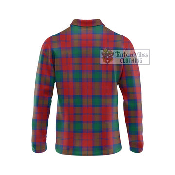 Affleck Tartan Long Sleeve Polo Shirt with Family Crest DNA In Me Style - Tartan Vibes Clothing