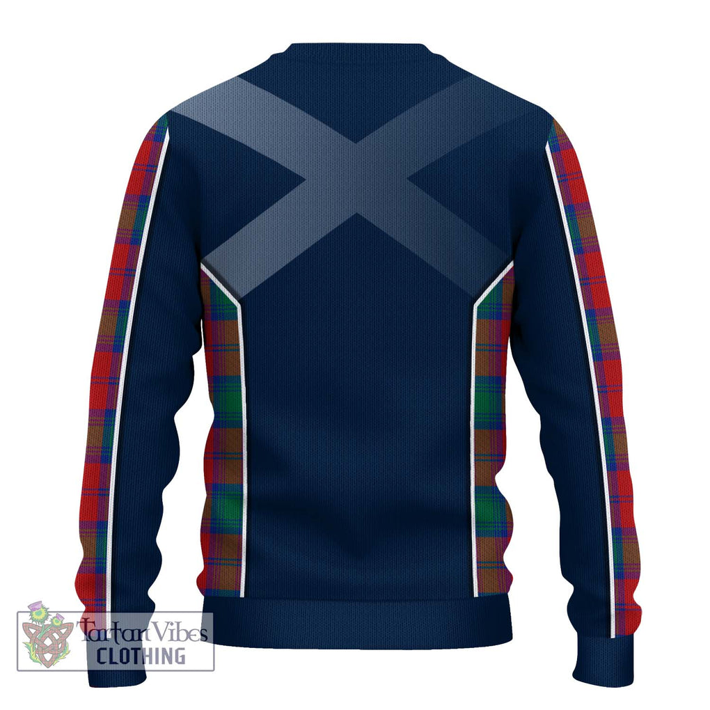 Affleck Tartan Knitted Sweater with Family Crest and Lion Rampant Vibes Sport Style - Tartan Vibes Clothing