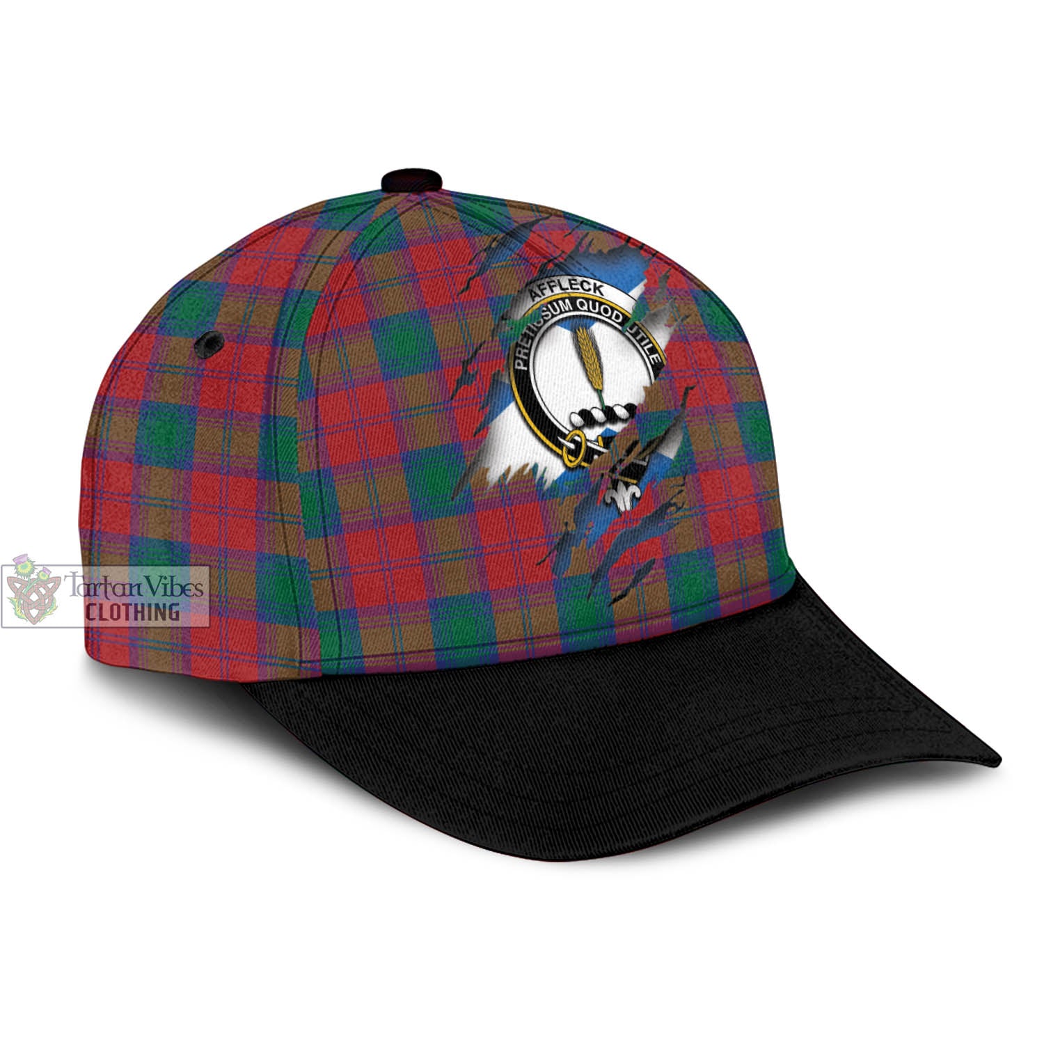 Tartan Vibes Clothing Affleck Tartan Classic Cap with Family Crest In Me Style