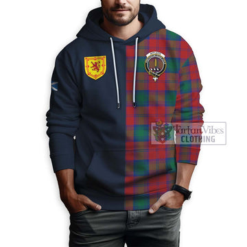 Affleck Tartan Hoodie with Scottish Lion Royal Arm Half Style