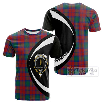 Affleck Tartan Cotton T-shirt with Family Crest Circle Style