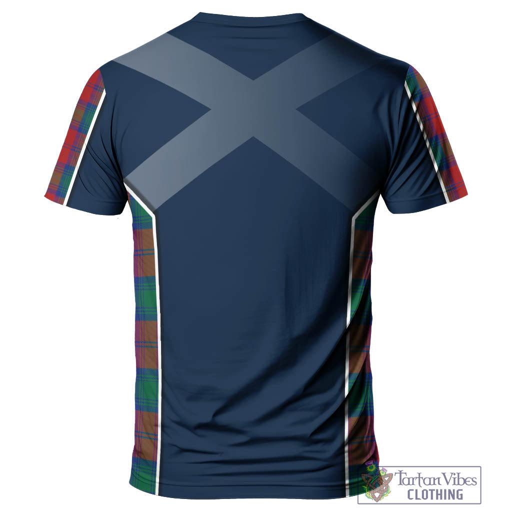 Tartan Vibes Clothing Affleck Tartan T-Shirt with Family Crest and Scottish Thistle Vibes Sport Style