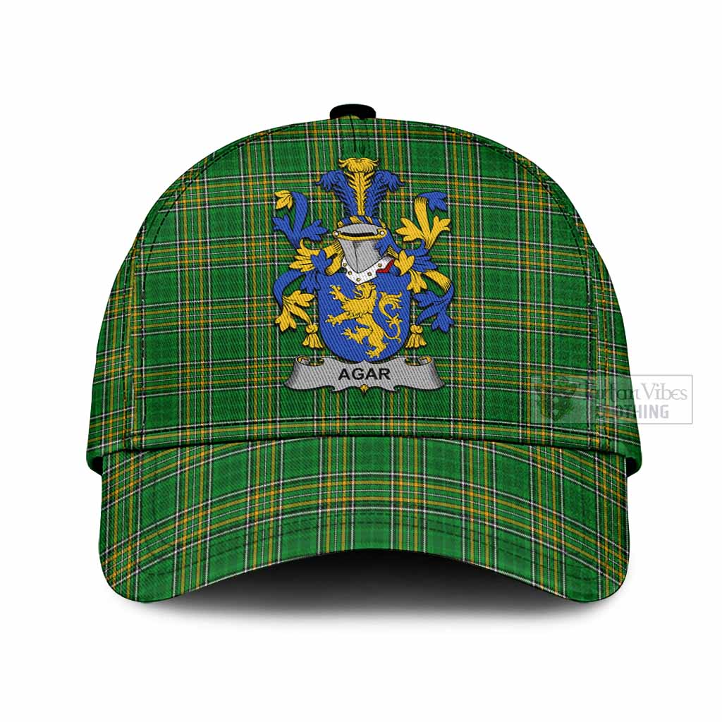 Tartan Vibes Clothing Agar Irish Clan Tartan Classic Cap with Coat of Arms