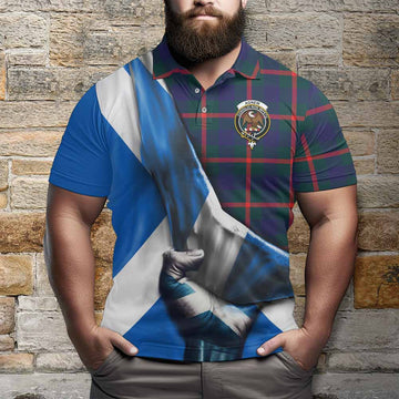 Agnew Tartan Polo Shirt with Family Crest Scotland Patriotic Style