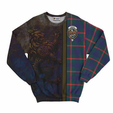 Agnew Tartan Family Crest Sweatshirt Alba Gu Brath Be Brave Lion Ancient Style Unisex - Tartan Vibes Clothing
