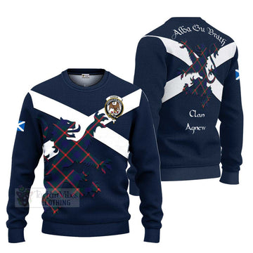 Agnew Tartan Lion Rampant Ugly Sweater Proudly Display Your Heritage with Alba Gu Brath and Clan Name