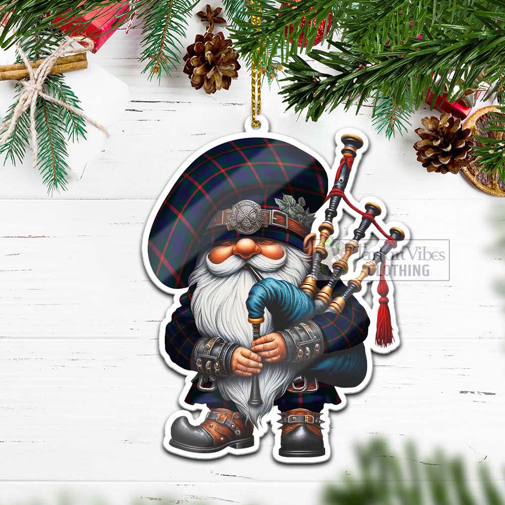 Tartan Vibes Clothing Agnew Tartan Badpiper Gnome Christmas Ornament