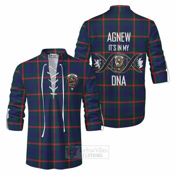 Agnew Tartan Ghillie Kilt Shirt with Family Crest DNA In Me Style