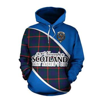 Agnew Family Crest Tartan Cotton Hoodie Celebrate Saint Andrew's Day in Style