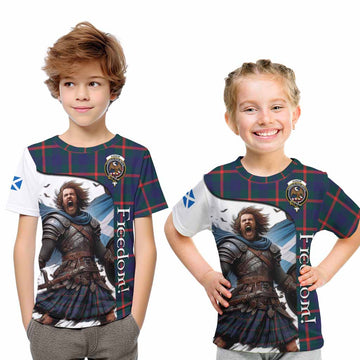 Agnew Crest Tartan Kid T-Shirt Inspired by the Freedom of Scottish Warrior