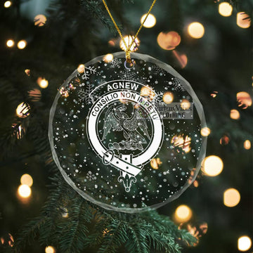 Agnew Clan Crest Christmas Glass Ornament