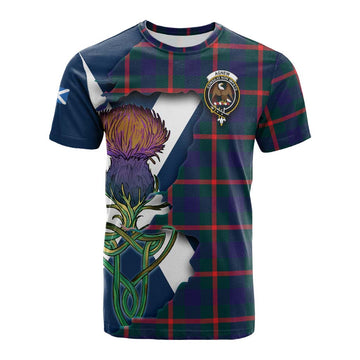 Agnew Tartan Family Crest Cotton T-shirt Scottish Thistle Celtic Inspired Kid's Shirt - Tartan Vibes Clothing
