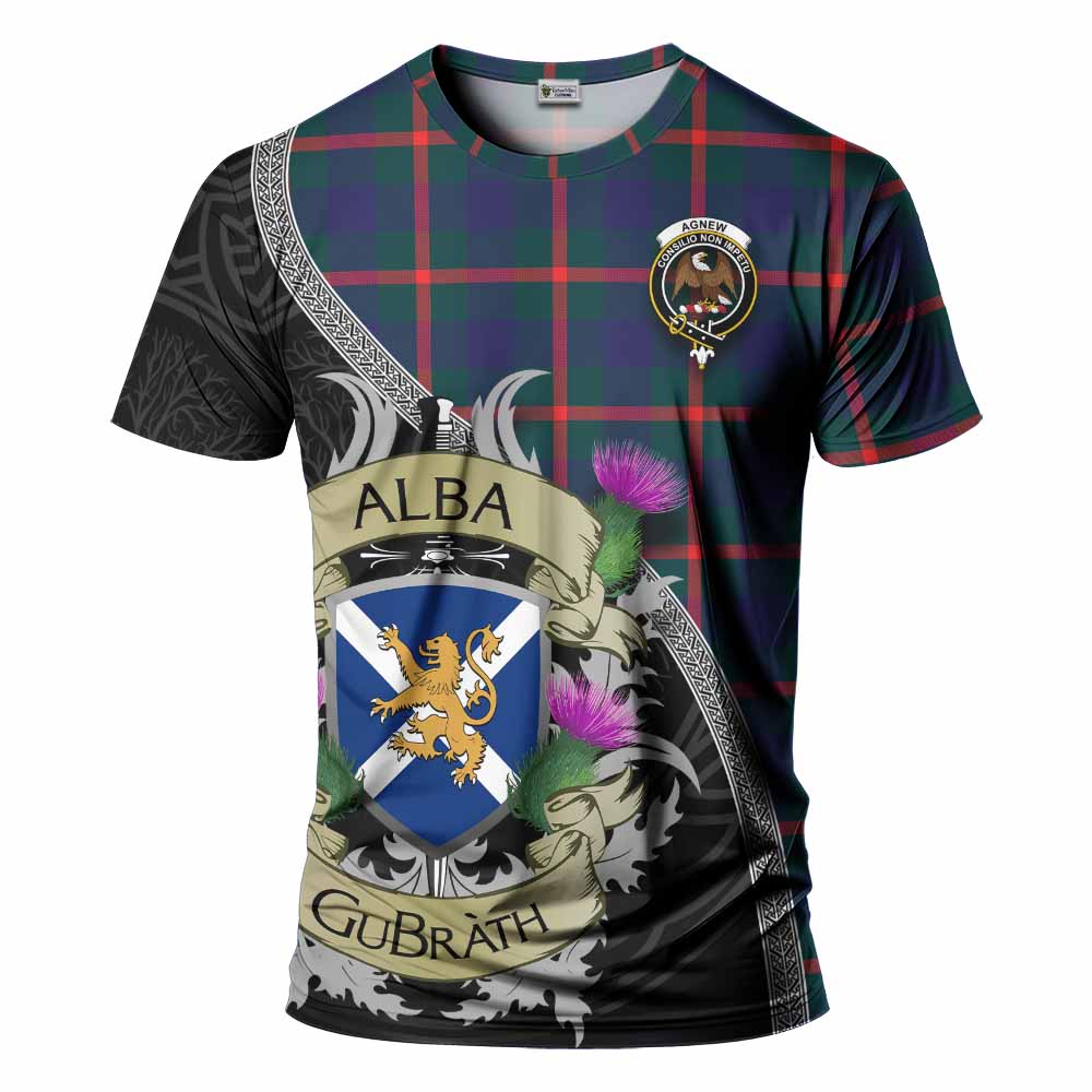 Agnew Tartan Family Crest T-Shirt Lion Rampant Royal Thistle Shield Celtic Inspired Kid's Shirt - Tartan Vibes Clothing