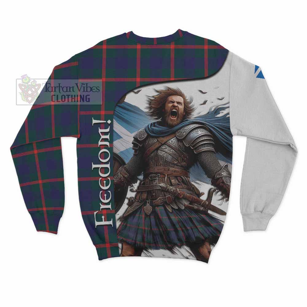 Tartan Vibes Clothing Agnew Crest Tartan Sweatshirt Inspired by the Freedom of Scottish Warrior