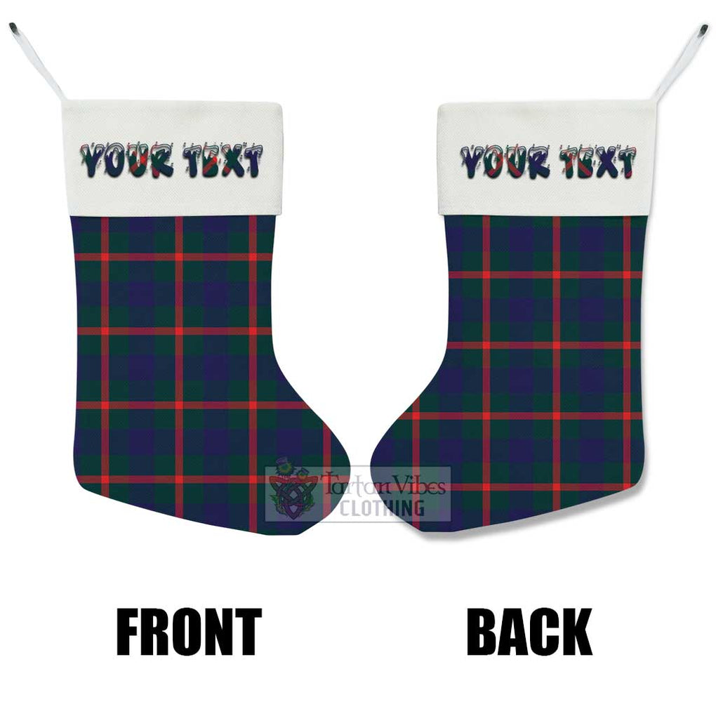 Tartan Vibes Clothing Agnew Tartan Christmas Stocking with Personalized Text