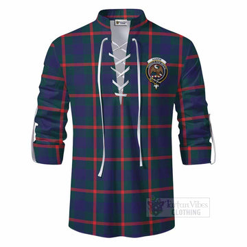 Agnew Tartan Ghillie Kilt Shirt with Family Crest DNA In Me Style