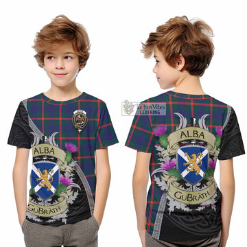 Agnew Tartan Family Crest Kid T-Shirt Lion Rampant Royal Thistle Shield Celtic Inspired - Tartan Vibes Clothing