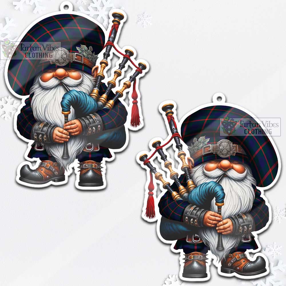 Tartan Vibes Clothing Agnew Tartan Badpiper Gnome Christmas Ornament