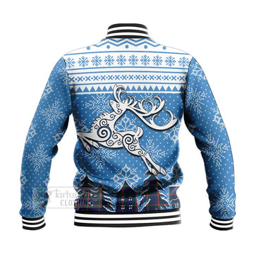 Agnew Clan Christmas Baseball Jacket Celtic Reindeer Style