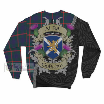 Agnew Tartan Family Crest Sweatshirt Lion Rampant Royal Thistle Shield Celtic Inspired - Tartan Vibes Clothing