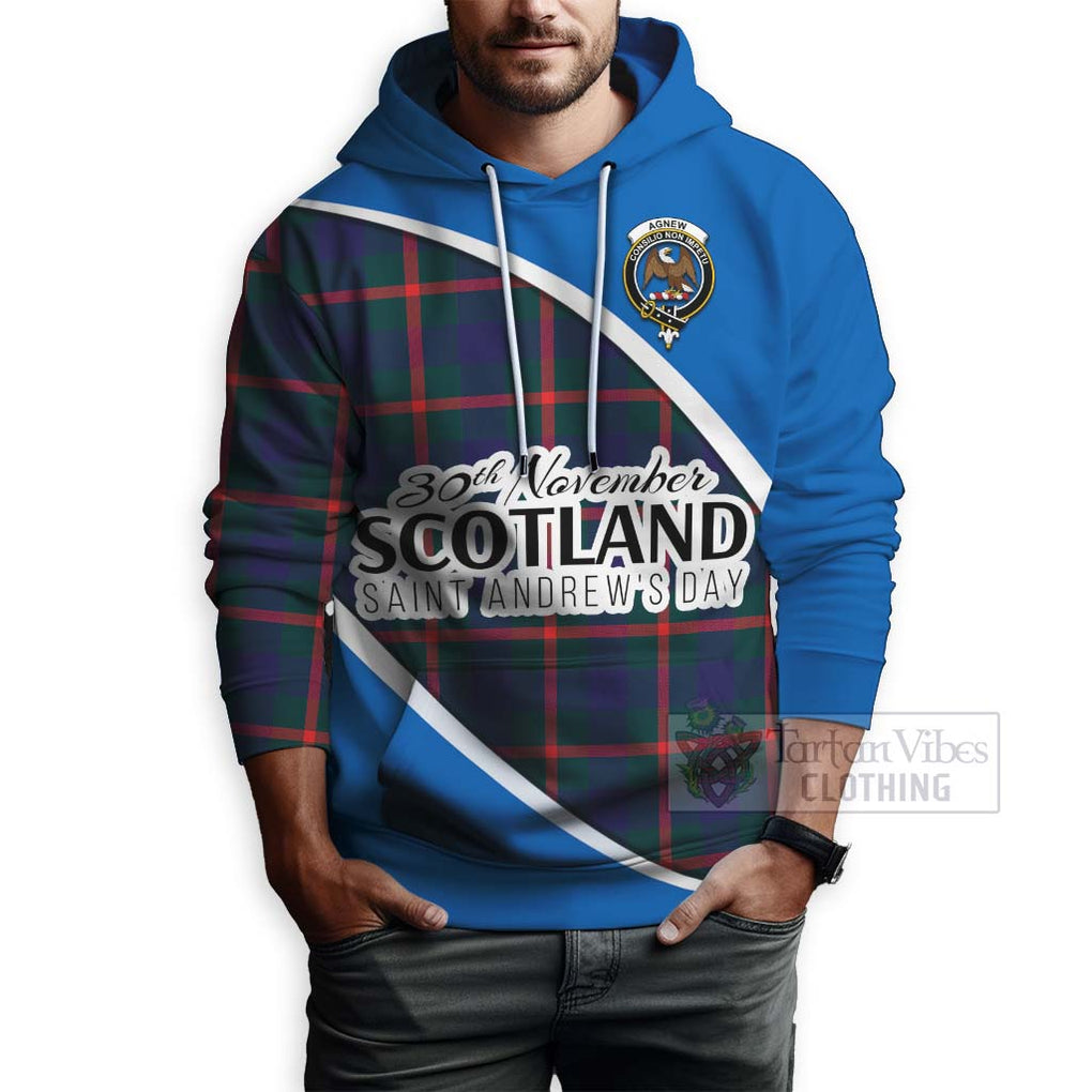 Tartan Vibes Clothing Agnew Family Crest Tartan Hoodie Celebrate Saint Andrew's Day in Style