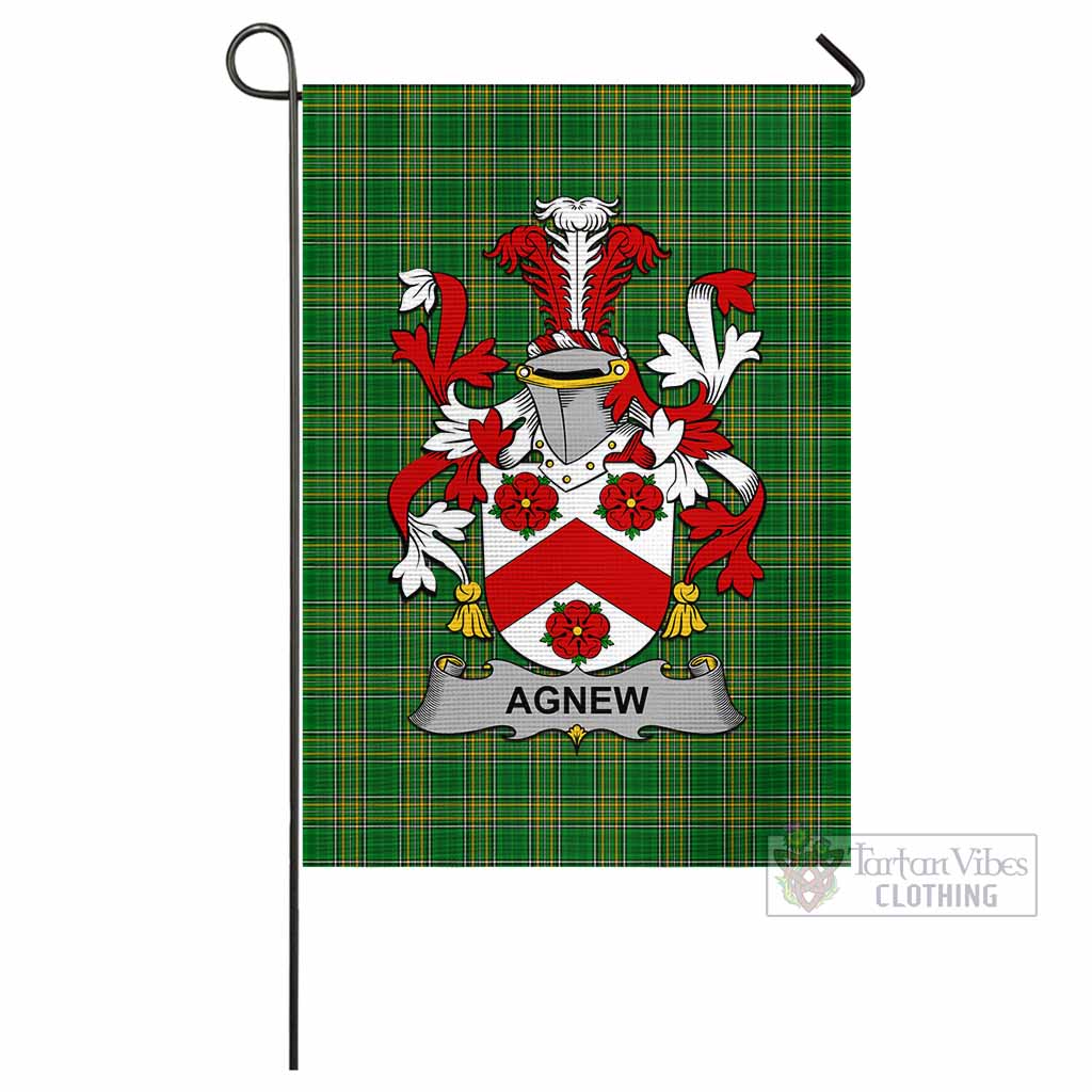 Tartan Vibes Clothing Agnew Irish Clan Flag with Coat of Arms